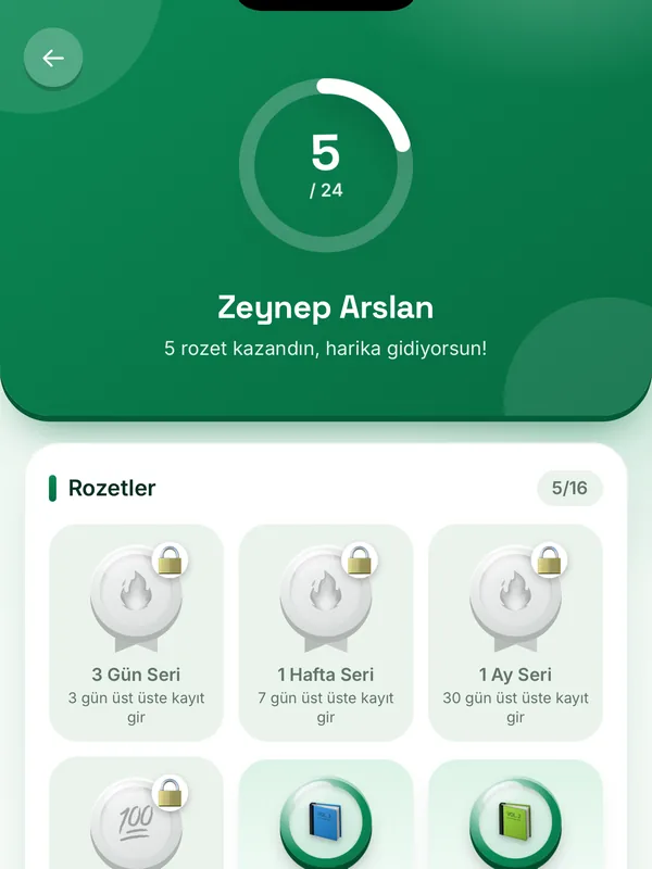 Rozetler sayfası