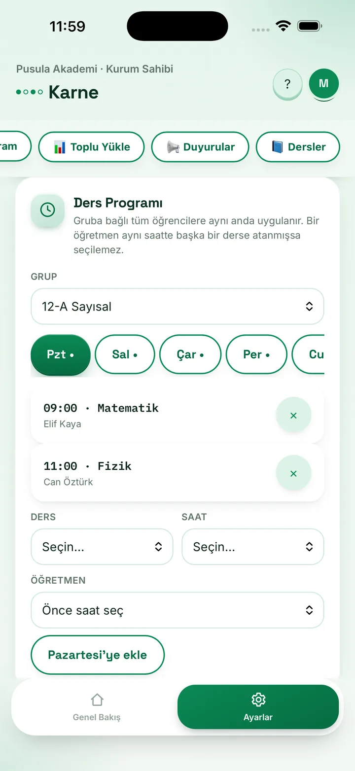 Ders programı